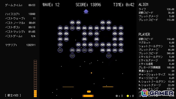 ゲーム翻訳者の伊東龍氏（RyiSnow）によるレトログラフィックのローグライト弾幕シューティング「ZENVADER」がSteamで配信中の画像3