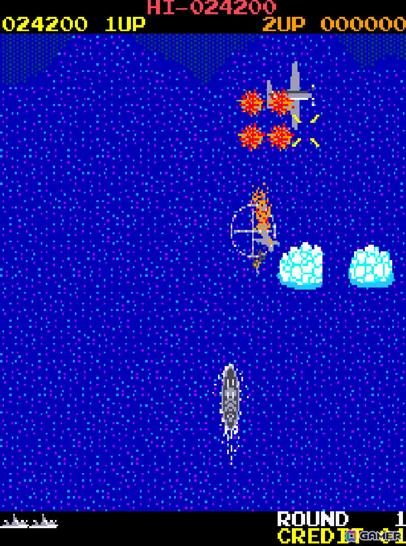 バトルシップを操り敵要塞を破壊するSTG「アーケードアーカイブス ディー・デー」が8月7日に配信！の画像4