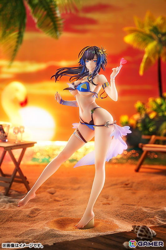 「スノウブレイク：禁域降臨」カーシアが夏雰囲気の着せ替え「倦姿のひと波」でスケールフィギュアとなって登場！の画像