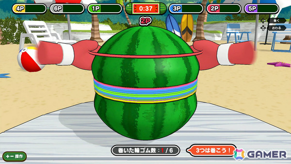 パーティーゲーム「たたいて！まわって！スイカパーティ」が配信！タネ飛ばしやスイカ割りなどスイカをテーマにした遊びを多数収録の画像