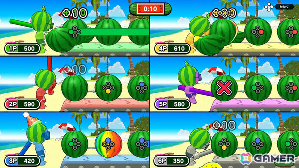 パーティーゲーム「たたいて！まわって！スイカパーティ」が配信！タネ飛ばしやスイカ割りなどスイカをテーマにした遊びを多数収録の画像