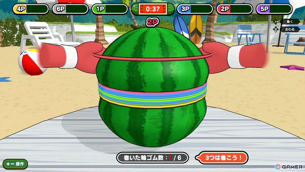パーティーゲーム「たたいて！まわって！スイカパーティ」が配信！タネ飛ばしやスイカ割りなどスイカをテーマにした遊びを多数収録の画像3
