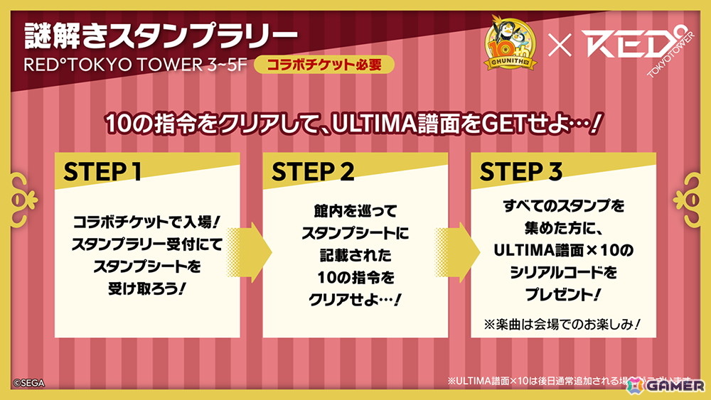 「CHUNITHM」稼働10周年記念の大型イベント「CHUNITHM10周年大正義祭」が9月13日よりRED゜TOKYO TOWERにて開催！の画像