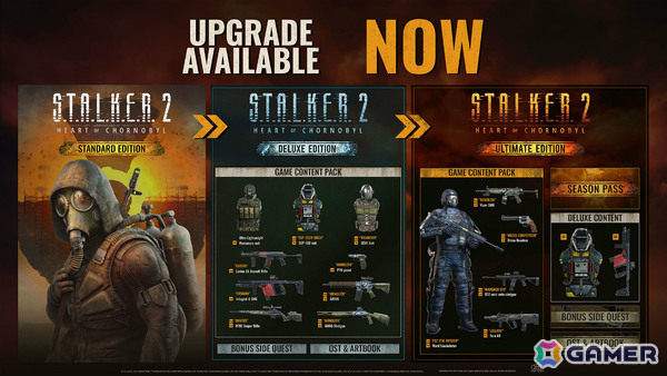 「S.T.A.L.K.E.R. 2: Heart of Chornobyl」デラックス武器＆スーツパックやシーズンパスなどの要素を追加するアップグレードパックが配信中の画像2