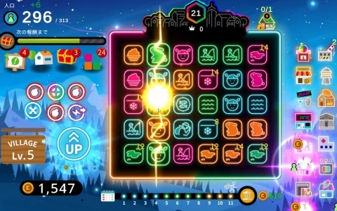 ローグライク×3マッチパズル「Neon Village」の早期アクセスが8月29日より開始！夜が続く不思議な世界で村を発展させよう