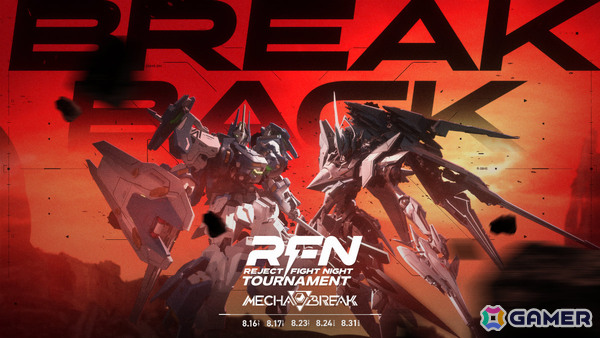 REJECTが主催する初のトーナメント大会「RFN TOURNAMENT Mecha BREAK」が8月16日より開催！の画像1