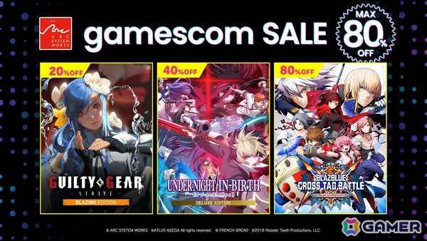 「GUILTY GEAR -STRIVE-」「Under Night In-Birth II Sys:Celes」などアークシステムワークス作品が最大90％オフの「Gamescom Sale」が開催！の画像4