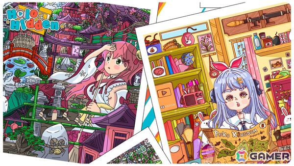 イラストに隠れたファンやアイテムを探すかくれんぼアドベンチャーゲーム「Holo Hidden」のSteamストアページが公開！「塗り絵モード」も搭載の画像2