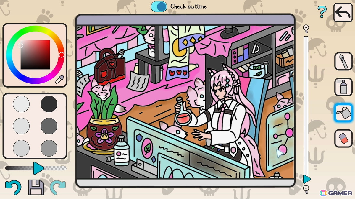 イラストに隠れたファンやアイテムを探すかくれんぼアドベンチャーゲーム「Holo Hidden」のSteamストアページが公開！「塗り絵モード」も搭載の画像