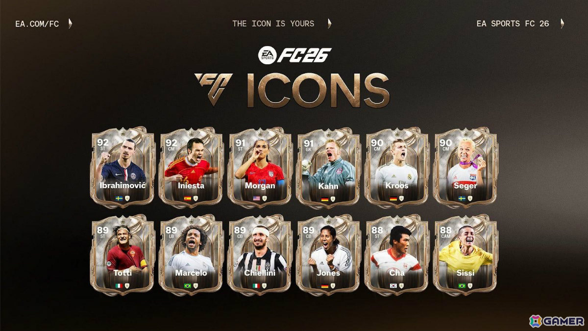 「EA SPORTS FC 26」新規アイコン選手が発表！ズラタン・イブラヒモヴィッチ選手、アレックス・モーガン選手らレジェンドが登場の画像