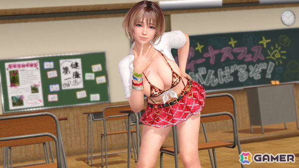 「DEAD OR ALIVE XVV」ヒョウ柄ビキニとギャル風衣装がセクシーな新水着「スクール・バイブス」が登場！なつかしコーデガチャが最大140連無料のキャンペーンもの画像8