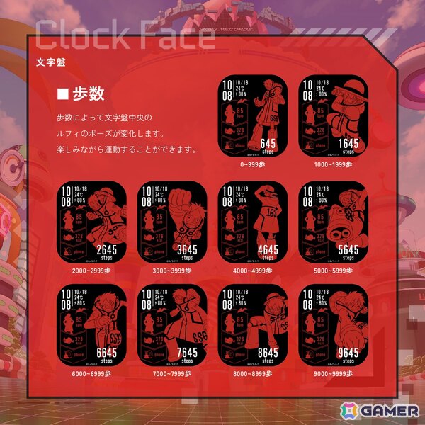 GARRACKからTVアニメ「ONE PIECE」のスマートウォッチが登場！ルフィ、ゾロ、サンジをイメージした3モデルの画像16