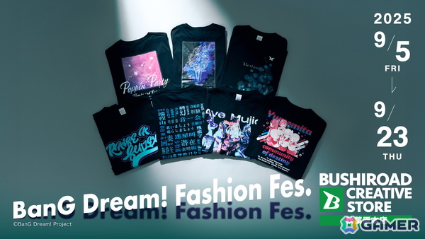 POP UP SHOP「BanG Dream! Fashion Fes.」が9月5日より開催！新商品やこの夏開催のライブで発売するアイテムをラインナップの画像1