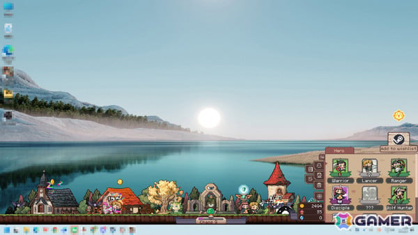 デスクトップで遊べるキュートな放置系ゲーム「だらだら村」デモ版が公開!モンスターを召喚して勇者を鍛えながら村を発展させようの画像
