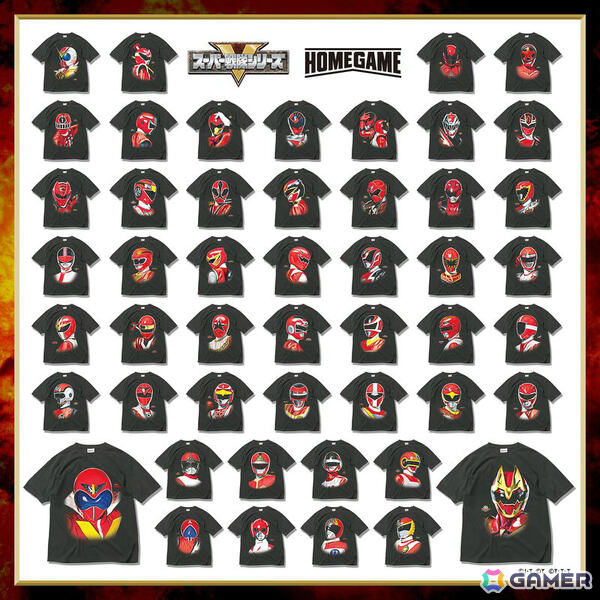 スーパー戦隊シリーズ50周年を記念して歴代レッドのTシャツ全49種が登場！「ゴレンジャー」から「ゴジュウジャー」まで世代を超えて楽しめるアイテムの画像2
