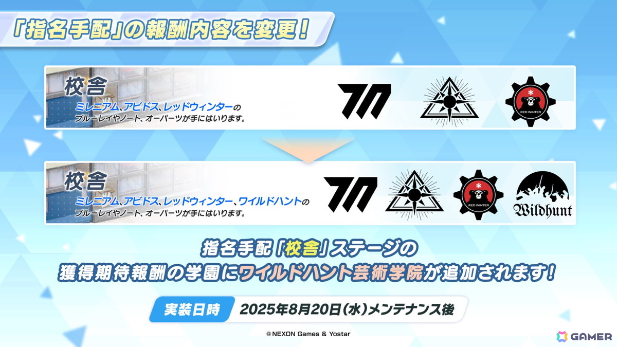 「ブルアカ」ワイルドハント芸術学院からエリ(CV:今泉りおな)、カノエ(CV:氷青)が登場!アリウスのメインストーリー「過ぎ去りし刻のオラトリオ」編も9月17日開幕の画像