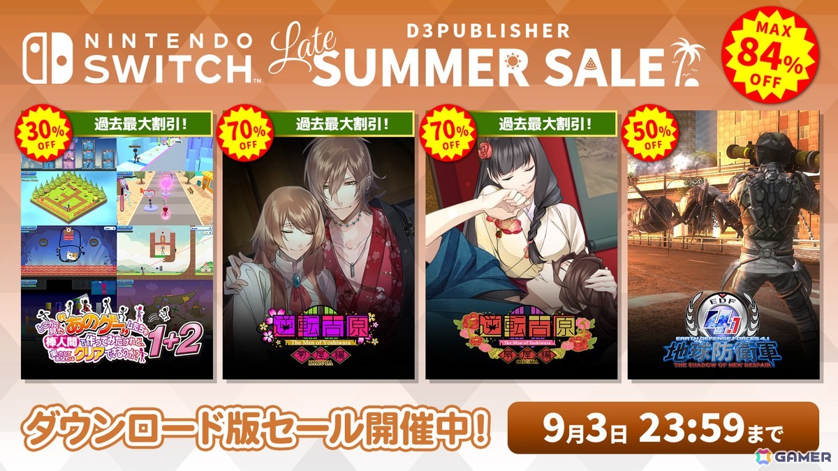 地球防衛軍4.1 for Nintendo Switch」が50%オフ！D3PのSwitch版DL