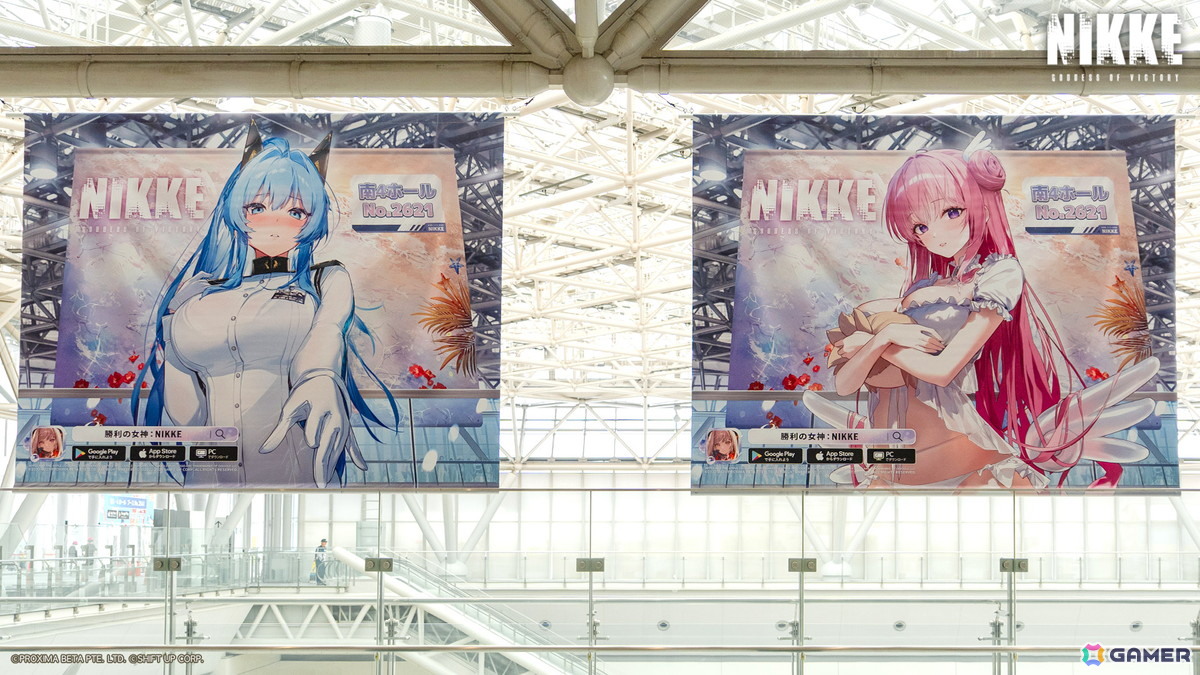 「勝利の女神:NIKKE」水着衣装の公式コスプレイヤーステージやアドマイアー号のフォトスポットに大盛りあがり!コミックマーケット106の出展レポートが到着の画像