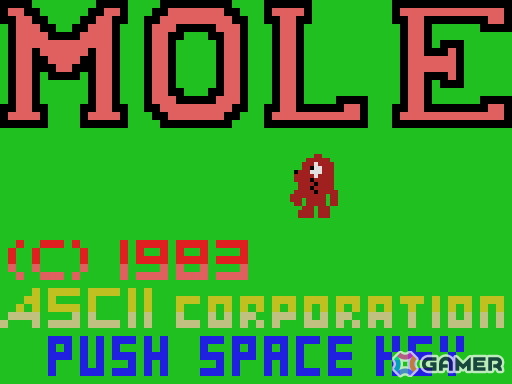 ひと味違ったもぐらたたきゲームが楽しめる「MOLE（MSX版）」がプロジェクトEGGにて配信！の画像