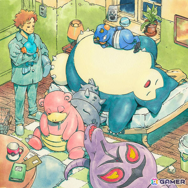「Pokémon Sleep」2周年記念カウントダウンイラストが公開中――「BEASTARS」板垣巴留氏、「日常」あらゐけいいち氏ら5名が眠る人間とポケモンたちを描くの画像3