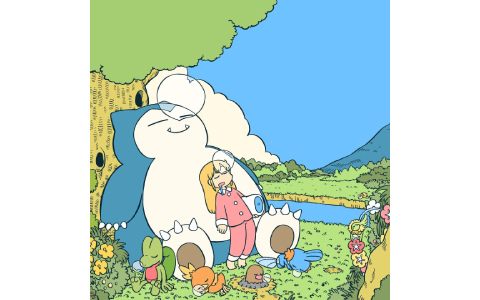 「Pokémon Sleep」2周年記念カウントダウンイラストが公開中――「BEASTARS」板垣巴留氏、「日常」あらゐけいいち氏ら5名が眠る人間とポケモンたちを描く