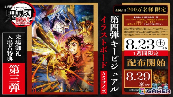 「劇場版『鬼滅の刃』無限城編 第一章 猗窩座再来」来場御礼入場者特典第3弾として「第4弾キービジュアル イラストボード」が8月23日より1週間限定で配布！の画像1