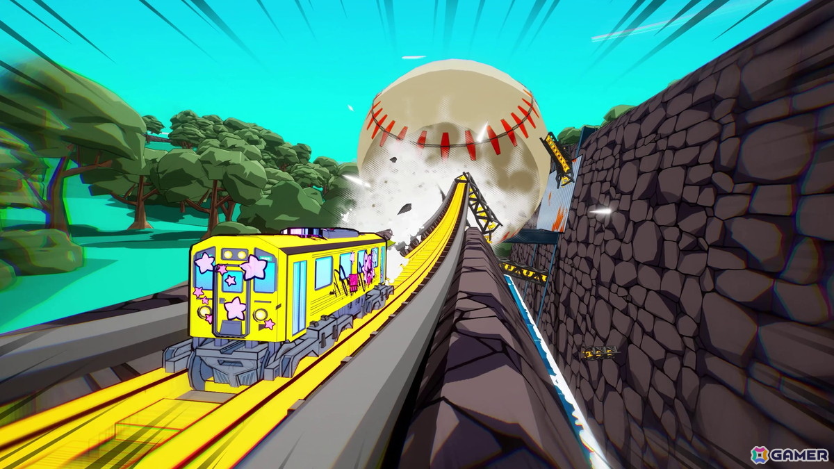 近未来の日本を舞台にしたハイテンポアクションゲーム「Denshattack!」が2026年初頭に配信！電車でスリリングなトリックを決めようの画像