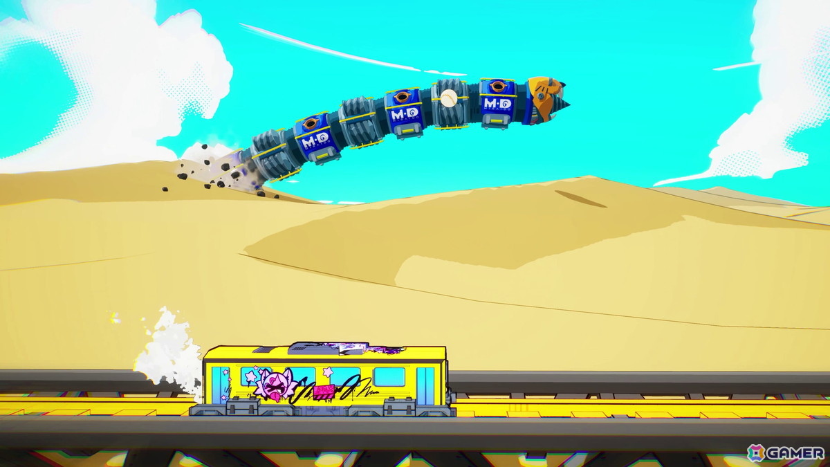 近未来の日本を舞台にしたハイテンポアクションゲーム「Denshattack!」が2026年初頭に配信！電車でスリリングなトリックを決めようの画像