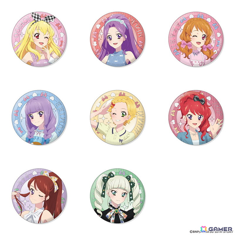 アイカツ 神崎美月 Link Ribbon リンクリボン 缶バッジ 15点 アイカツ！」ペアごとにお揃いのリボンコーデがかわいい「Link Ribbon