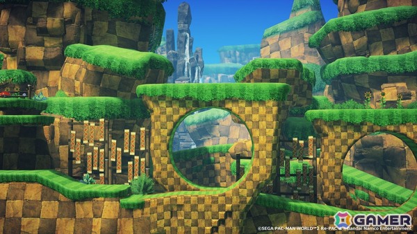 「パックマンワールド2 リ・パック」で「ソニック」とのコラボDLCが今冬配信！パックマンがグリーンヒルを駆け抜けるの画像3