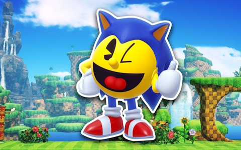 「パックマンワールド2 リ・パック」で「ソニック」とのコラボDLCが今冬配信!パックマンがグリーンヒルを駆け抜ける