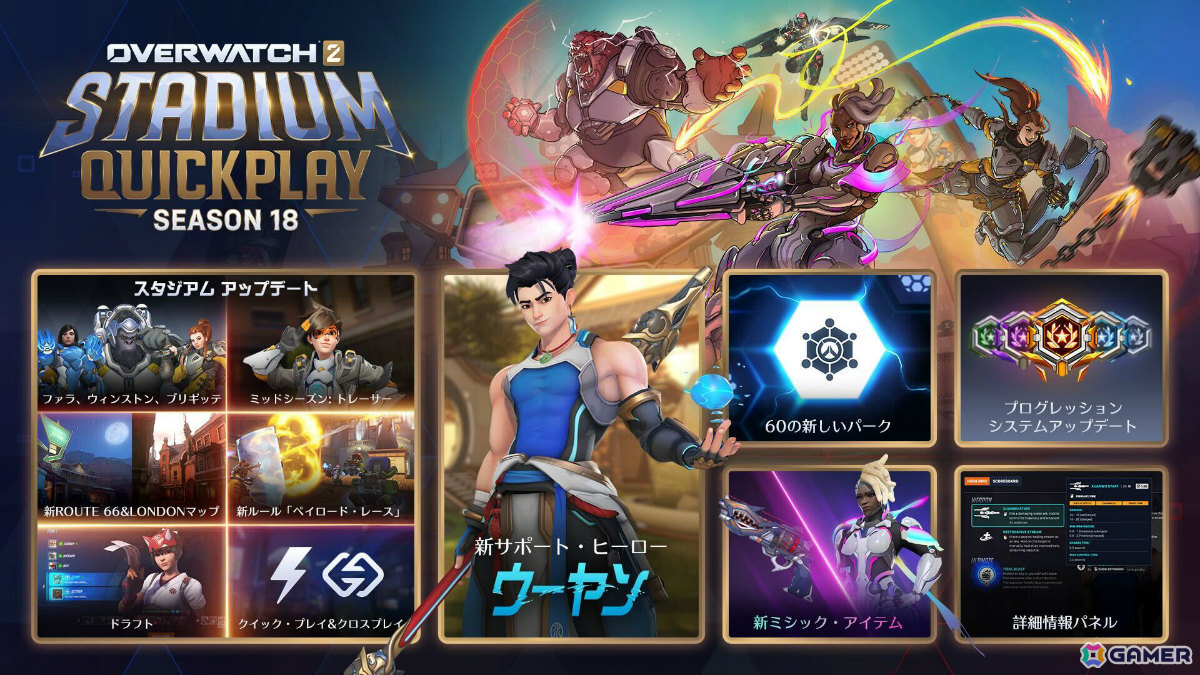 「オーバーウォッチ 2」シーズン18「スタジアム：クイック・プレイ」が8月27日に開幕！スタジアムへのクイック・プレイ実装や新サポート・ヒーロー「ウーヤン」もの画像