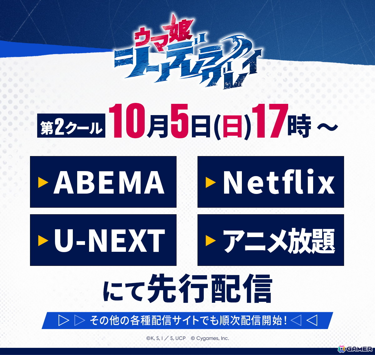 アニメ「ウマ娘 シンデレラグレイ」第2クールは10月5日スタート！TBS系全国28局ネットにて毎週日曜16時30分より放送の画像2