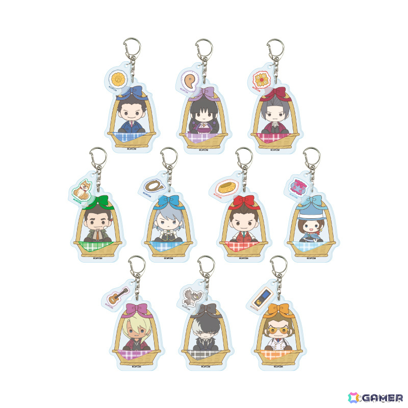 逆転裁判 王泥喜法介 ふわぽに　アクリルキーホルダー　アクキー　オーナメント 大逆転裁判 ふわぽにシリーズ トレーディングアクリル