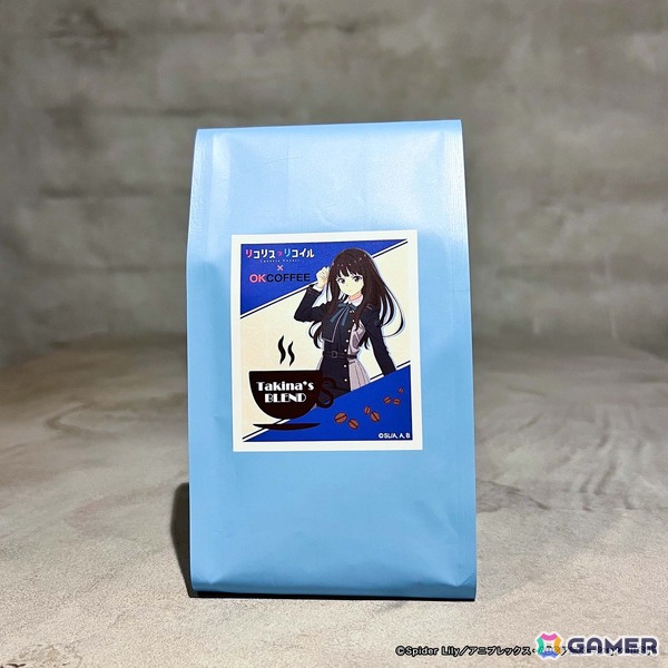 TVアニメ「リコリス・リコイル」とOK COFFEEのコラボブレンドコーヒーが再登場!千束やたきな達キャラごとのイメージを5種のブレンドで表現の画像