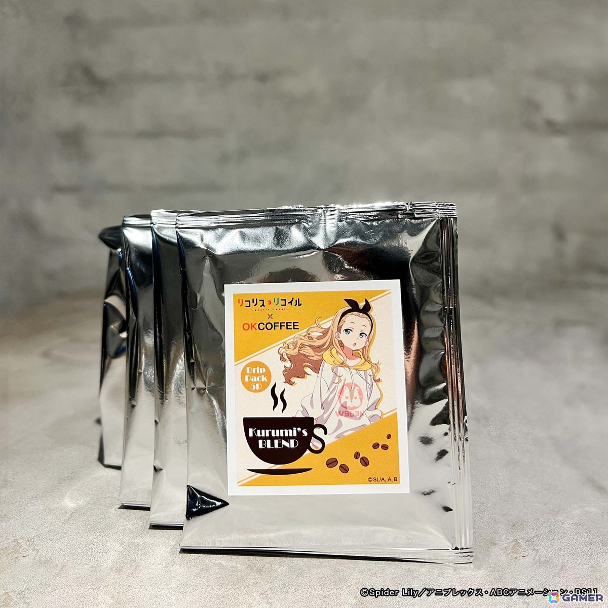 TVアニメ「リコリス・リコイル」とOK COFFEEのコラボブレンドコーヒーが再登場!千束やたきな達キャラごとのイメージを5種のブレンドで表現の画像