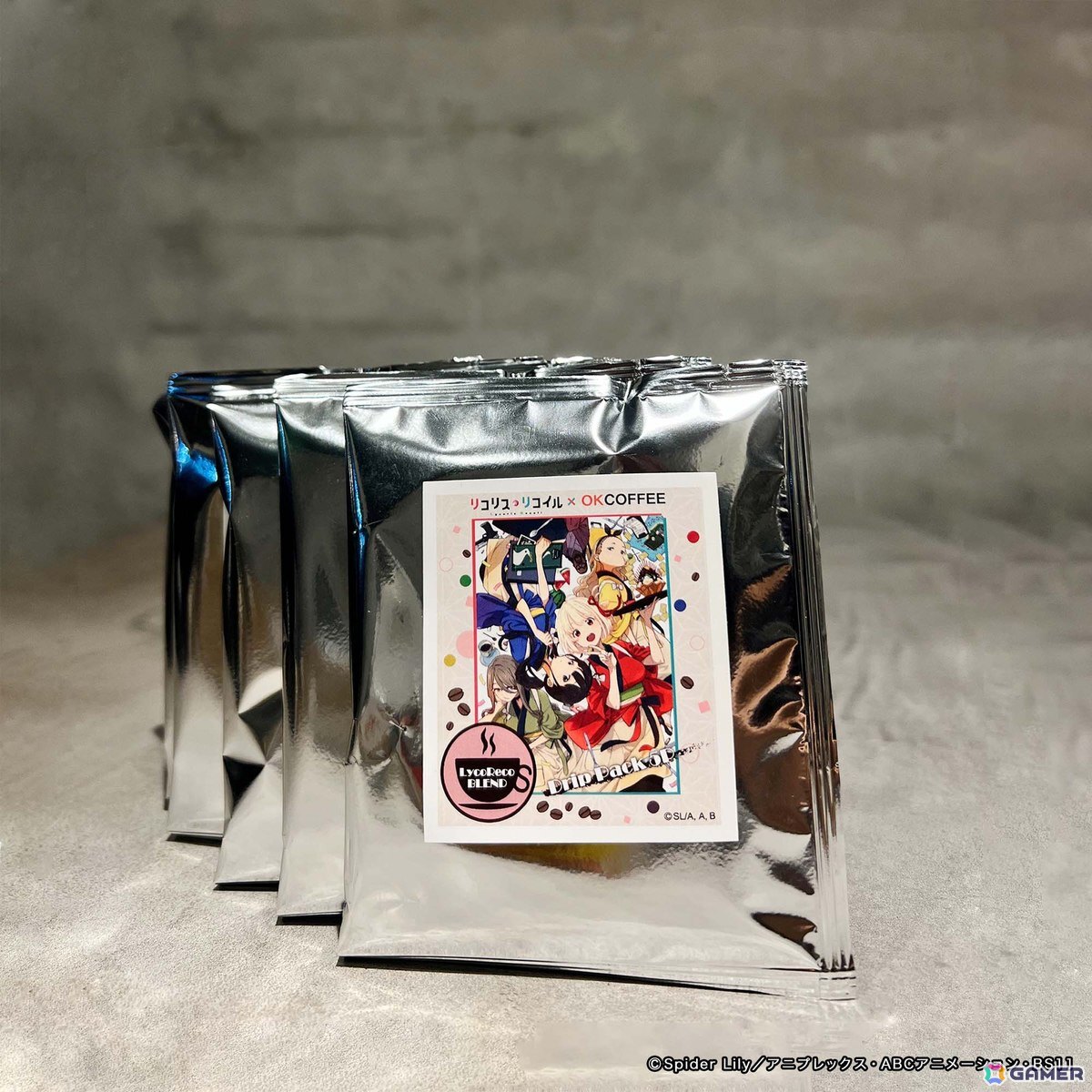 TVアニメ「リコリス・リコイル」とOK COFFEEのコラボブレンドコーヒーが再登場!千束やたきな達キャラごとのイメージを5種のブレンドで表現の画像