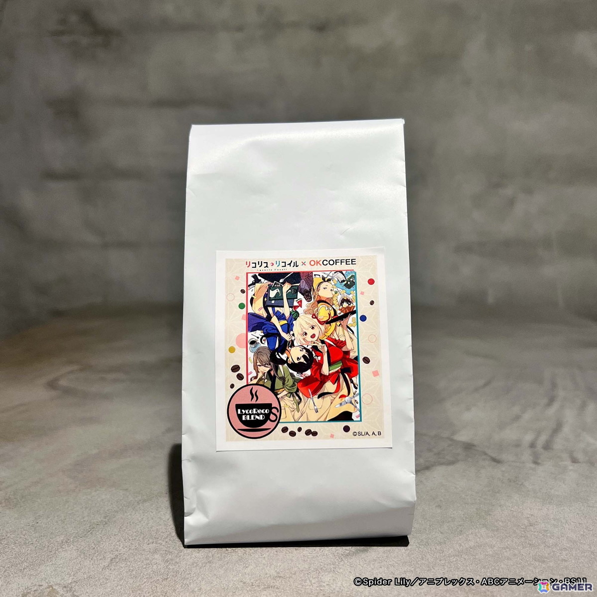 TVアニメ「リコリス・リコイル」とOK COFFEEのコラボブレンドコーヒーが再登場!千束やたきな達キャラごとのイメージを5種のブレンドで表現の画像
