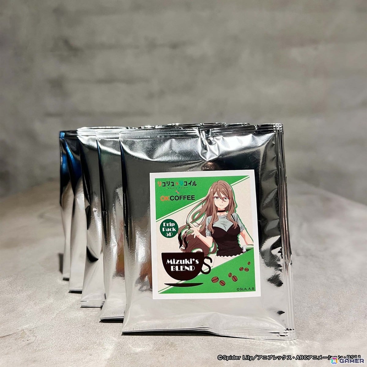 TVアニメ「リコリス・リコイル」とOK COFFEEのコラボブレンドコーヒーが再登場!千束やたきな達キャラごとのイメージを5種のブレンドで表現の画像