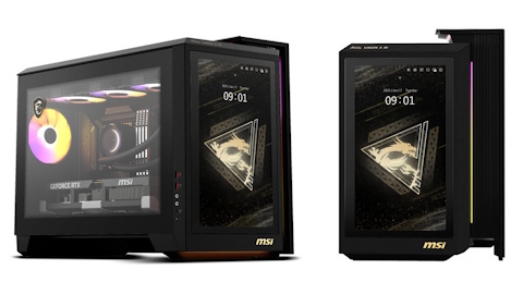 MSI、ケースに13,3インチの液晶パネルを内蔵したゲーミングデスクトップPCを含む3製品を8月28日に発売！GPUにはRTX 5080と5070tiを搭載