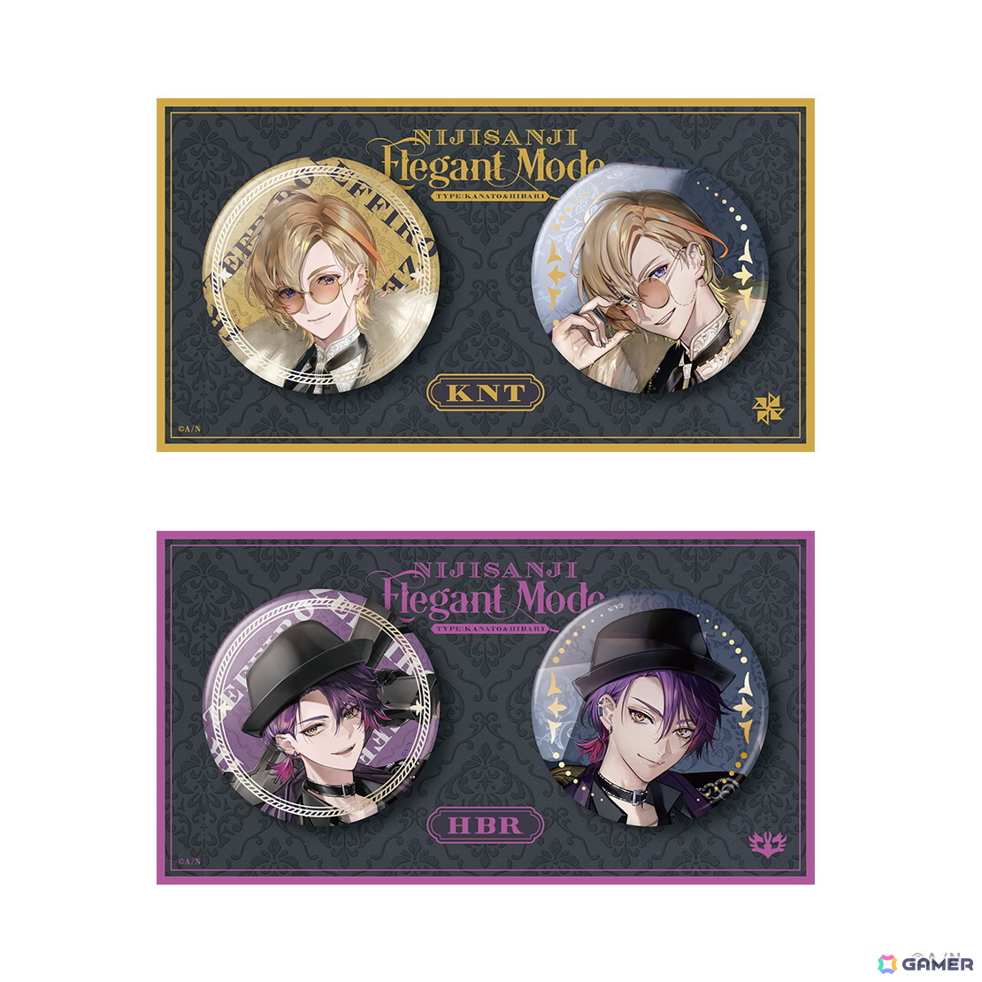 elegant mode 渡会雲雀 缶バッジ にじさんじ」の風楽奏斗さんと渡会雲雀さんの撮り下ろし