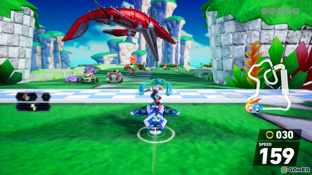 「ソニックレーシング クロスワールド」初音ミク、春日一番でプレイできた試遊会をレポート！クロノス島やホワイトスペースなどの新コースもの画像