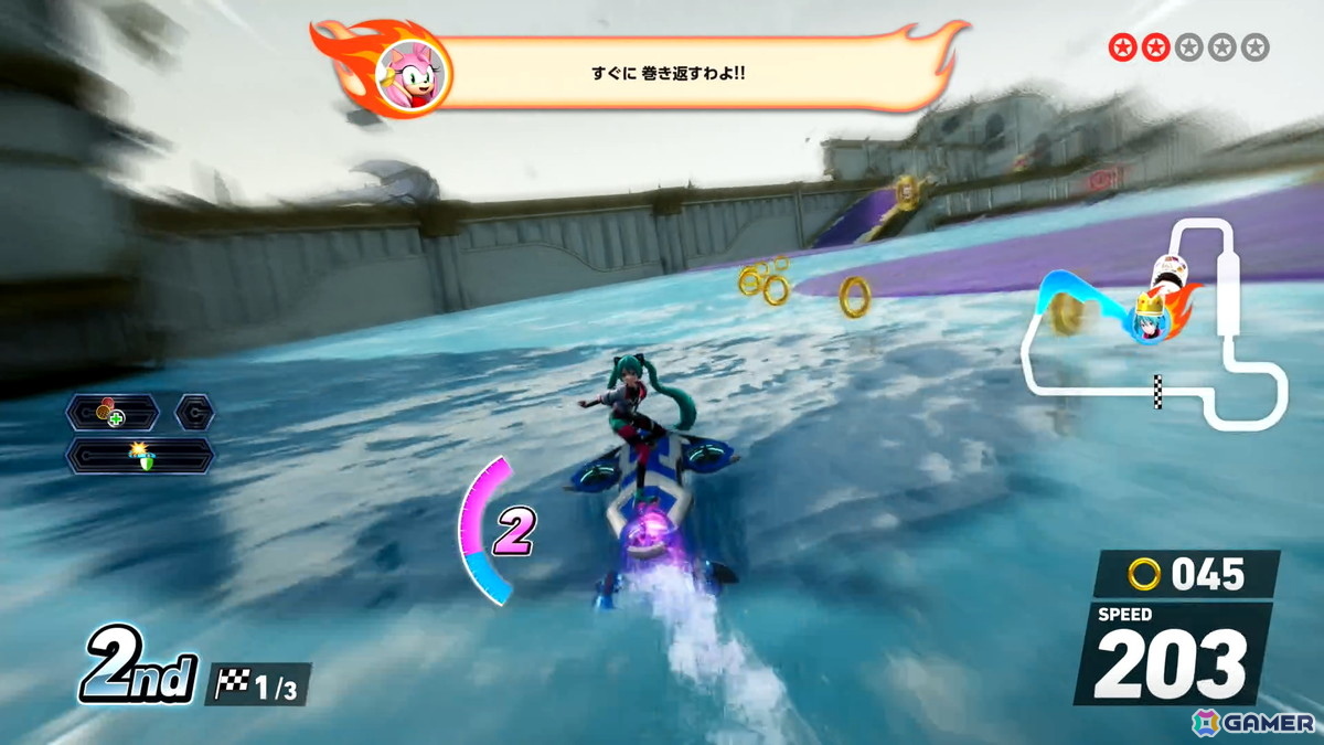 「ソニックレーシング クロスワールド」初音ミク、春日一番でプレイできた試遊会をレポート！クロノス島やホワイトスペースなどの新コースもの画像