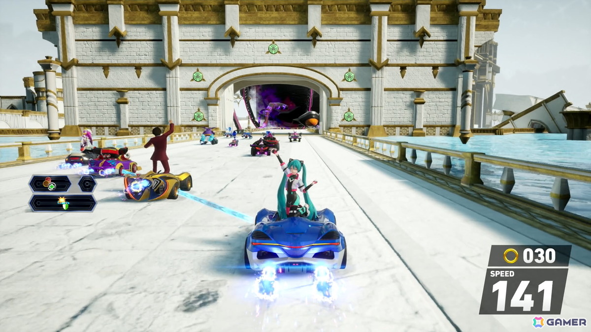 「ソニックレーシング クロスワールド」初音ミク、春日一番でプレイできた試遊会をレポート！クロノス島やホワイトスペースなどの新コースもの画像