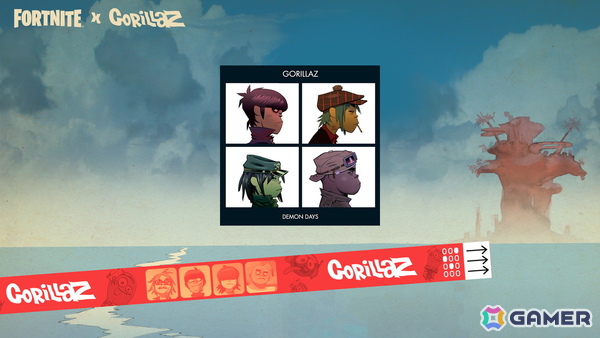 「フォートナイト」Fortnite Festival シーズン10の新たなアイコンとしてバーチャルバンド「Gorillaz」のメンバーが登場！の画像2