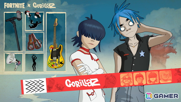 「フォートナイト」Fortnite Festival シーズン10の新たなアイコンとしてバーチャルバンド「Gorillaz」のメンバーが登場！の画像5