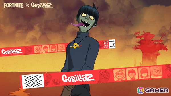 「フォートナイト」Fortnite Festival シーズン10の新たなアイコンとしてバーチャルバンド「Gorillaz」のメンバーが登場！の画像9