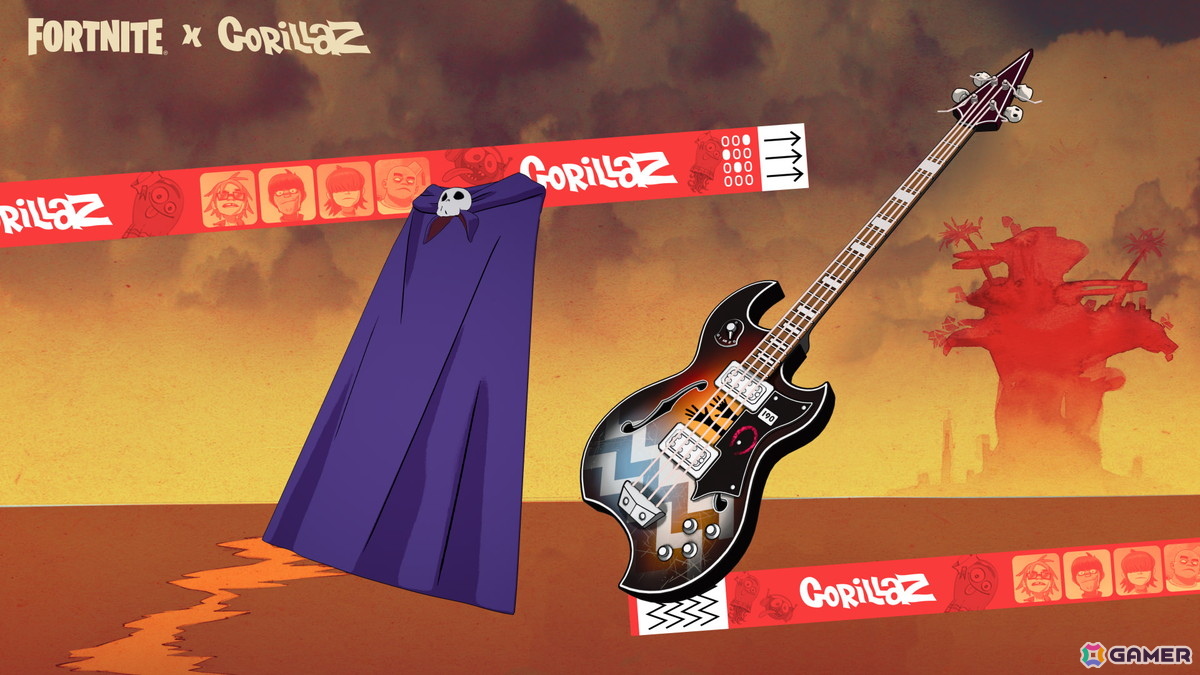 「フォートナイト」Fortnite Festival シーズン10の新たなアイコンとしてバーチャルバンド「Gorillaz」のメンバーが登場！の画像7
