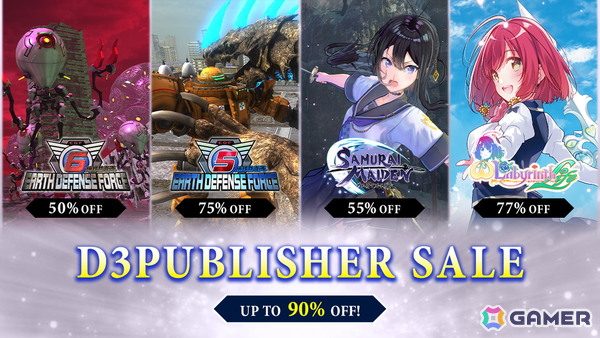 Steam版「地球防衛軍6」が50%オフ、「SAMURAI MAIDEN」が55％オフ！D3PとDogenzaka LabのSteamセールが開催の画像1