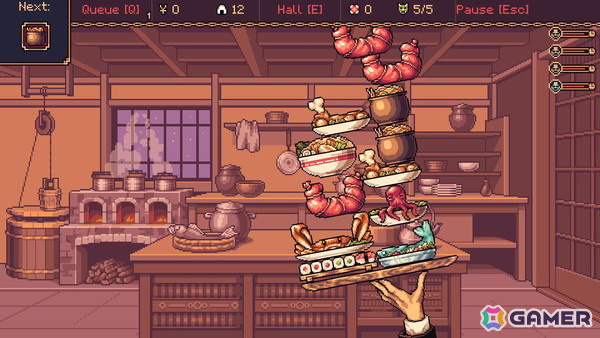 日本の食文化に魅了された海外開発者が手掛けたユニークなウェイターシム「The Way of the Tray」がSteamで配信！料理を落とさず積み上げて妖怪たちに提供しようの画像